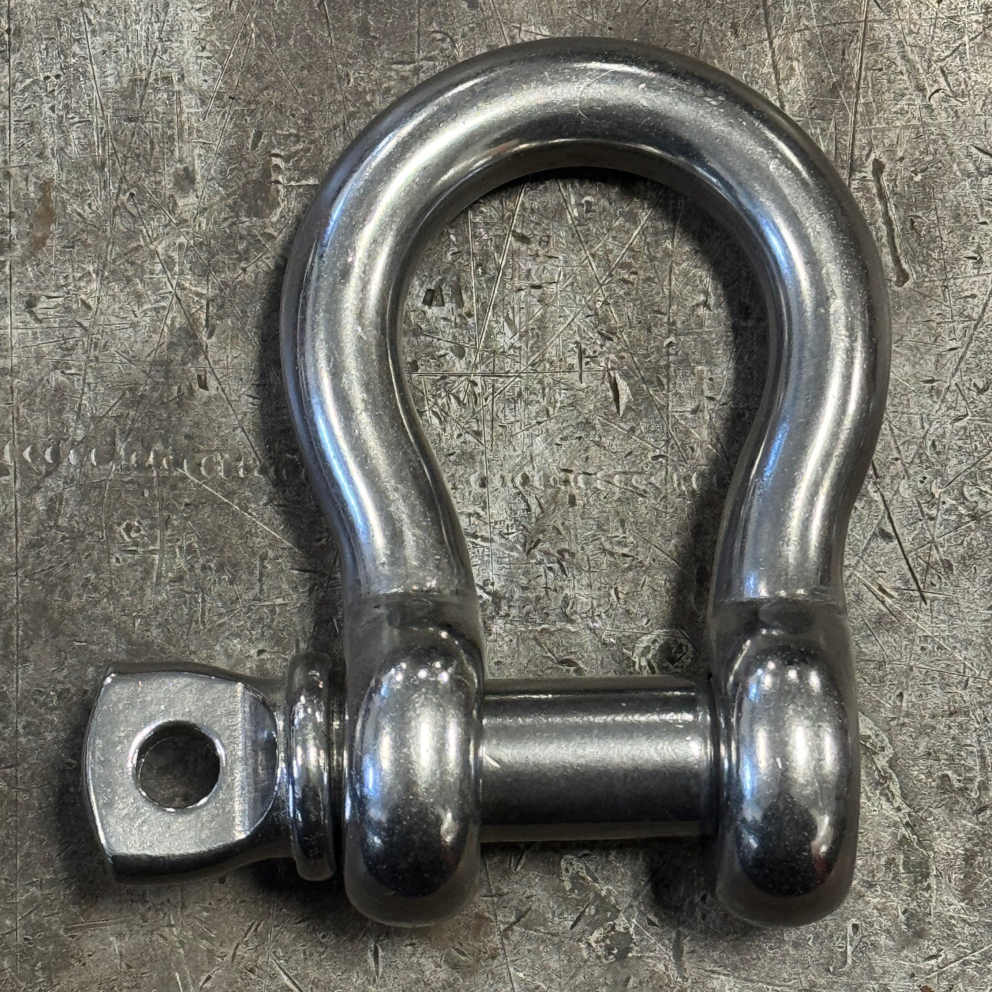 Stainless Steel Anchor Shackle - 1.5T WLL - 7/16" Screw Pin